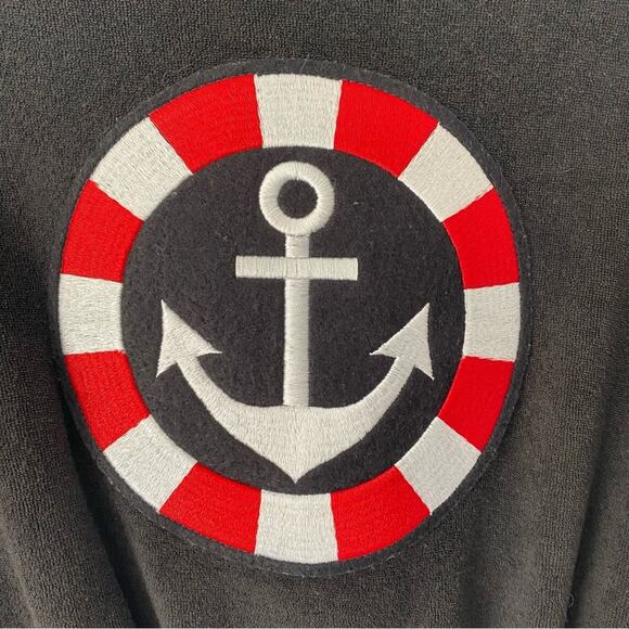 Vintage La Blanca Los Angeles Black Terrycloth Snap Nautical Crop Jacket small - Picture 5 of 7